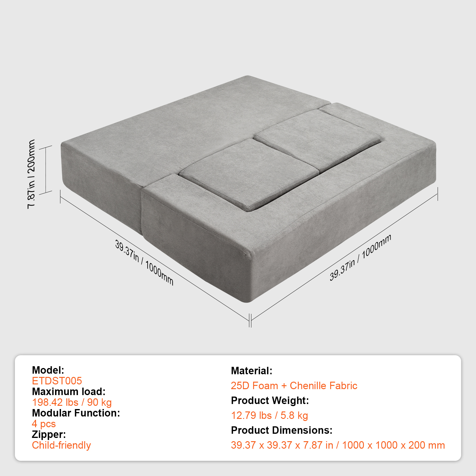 Foldable Baby Chair 2-in-1 Baby Lounger Couch Glow in Dark Kids Sofa - Picture 57 of 122