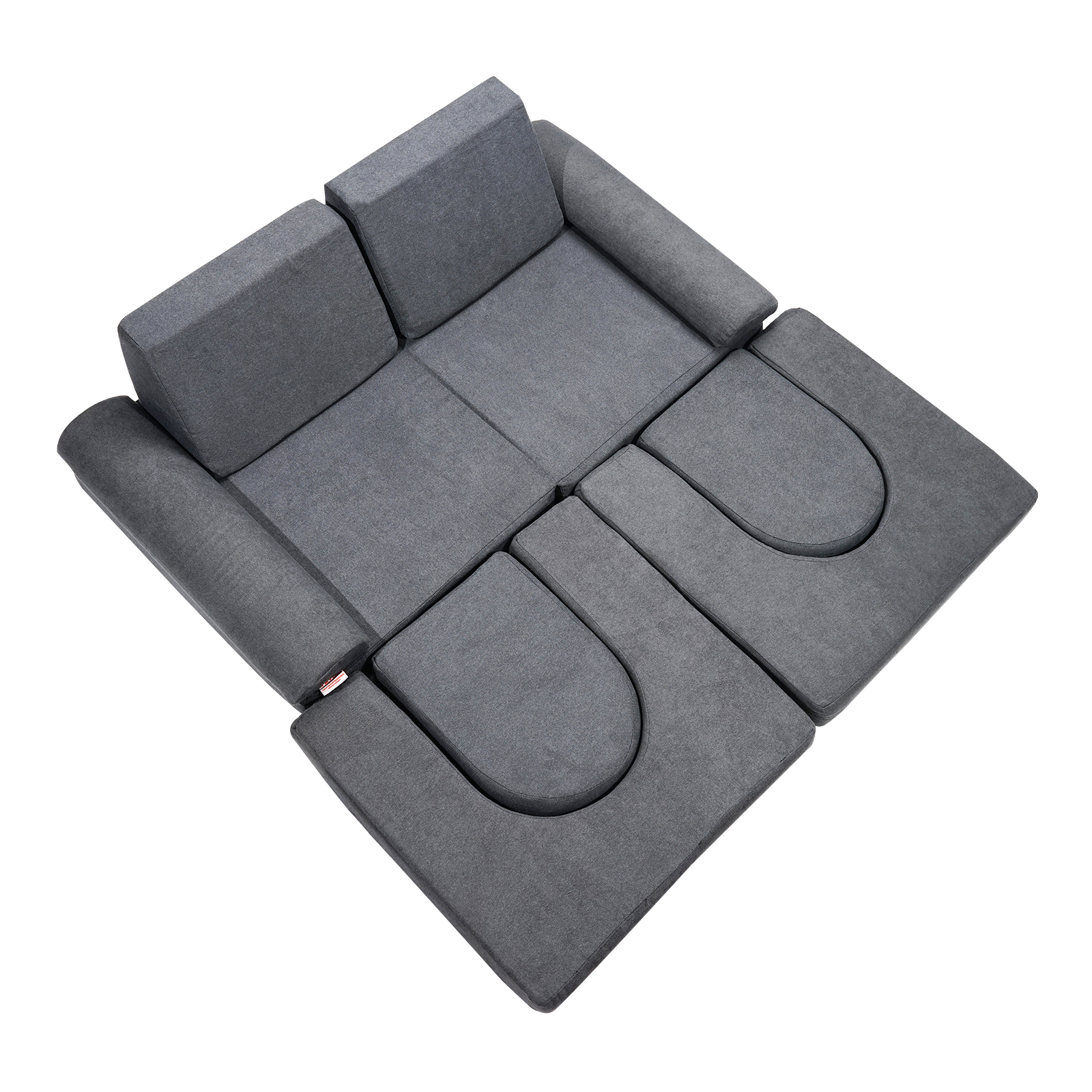 VEVOR Kids Play Couch 4-15 pcs Modular Kids Play Couch High-density 25D Sponge - Picture 35 of 50
