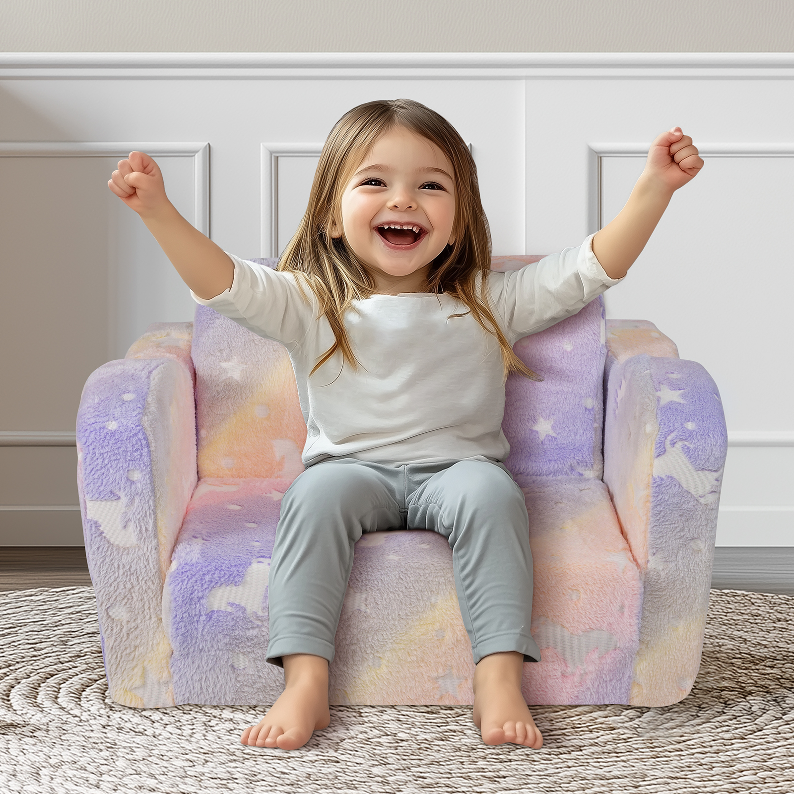 Baby chair,glow in dark,grey