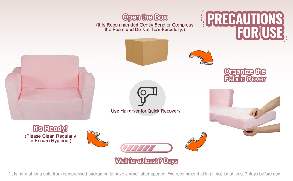 VEVOR Baby Chair Foldable 2in1 Comfy Baby Lounger Couch Kids Sofa