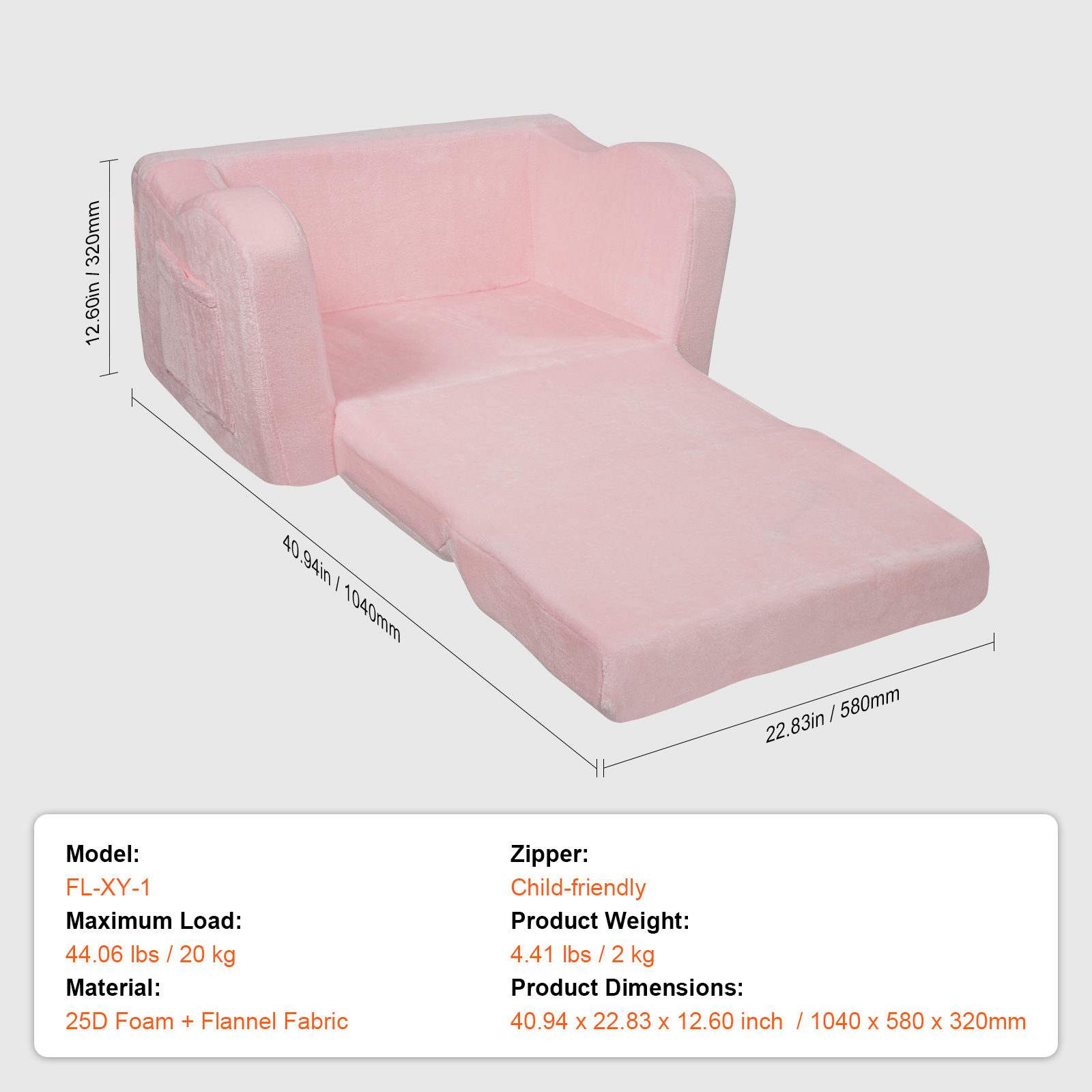 Foldable Baby Chair 2-in-1 Baby Lounger Couch Glow in Dark Kids Sofa - Picture 69 of 122