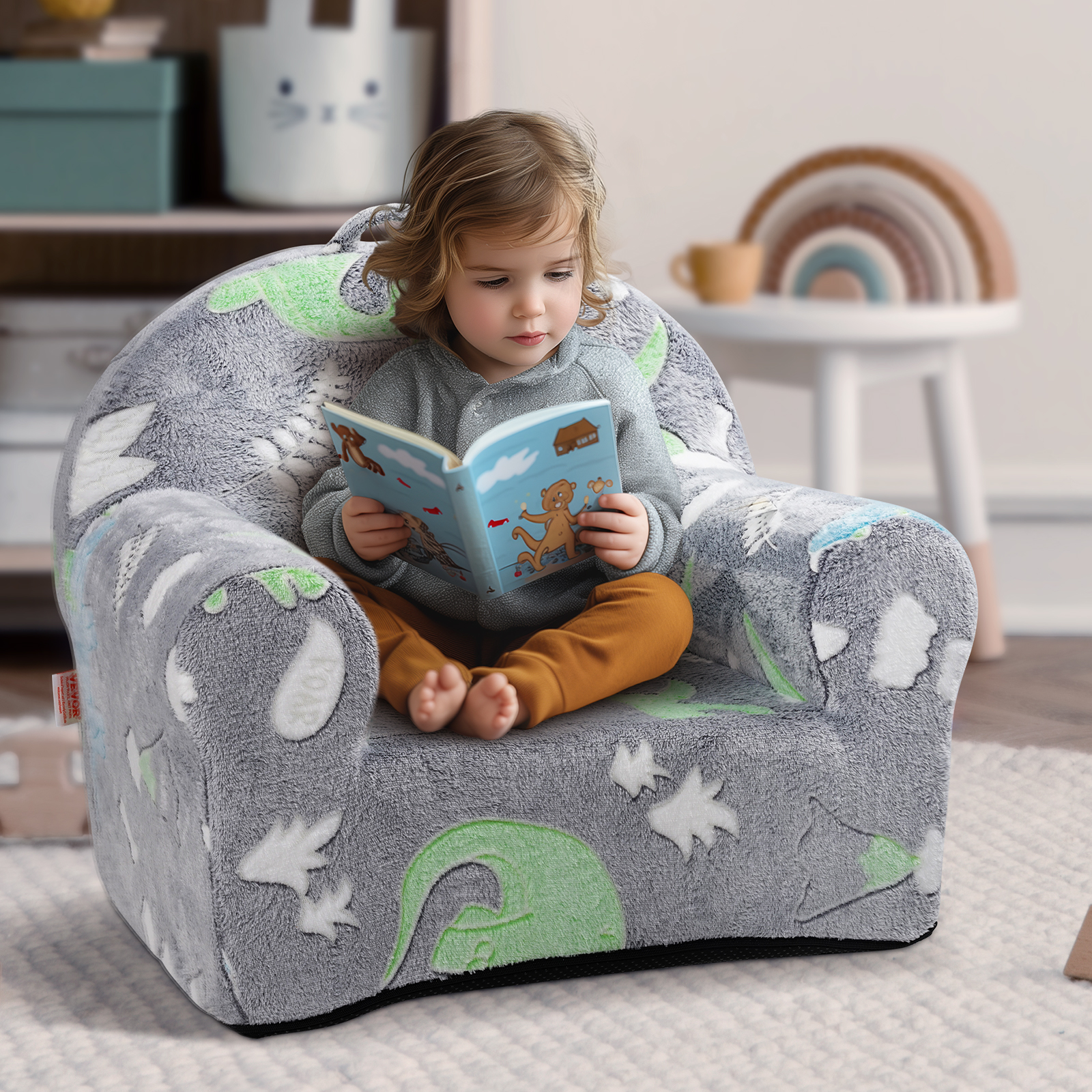 Baby chair,glow in dark,grey