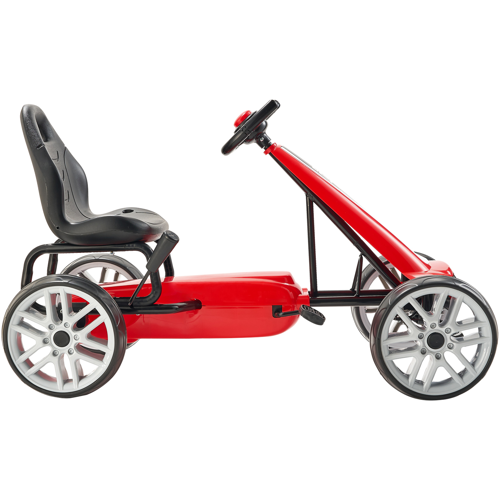 VEVOR Go Kart 4 Wheel Pedal Ride On Toy for Kids Adjustable Seat Ages 3-12 Red - Imagen 13 de 26