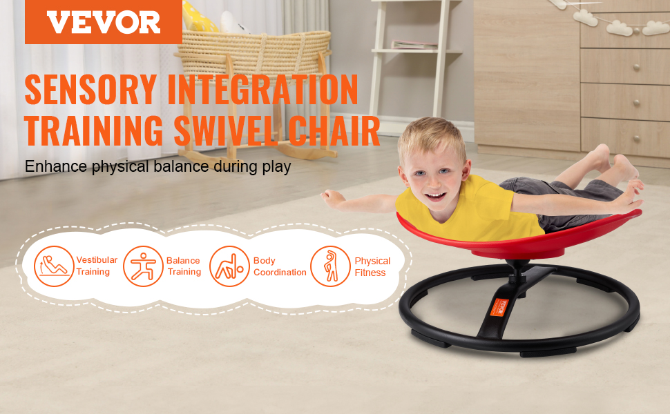 VEVOR Autistic Kids Spinning Chair 220 lbs Non Slip Sensory Swivel ...