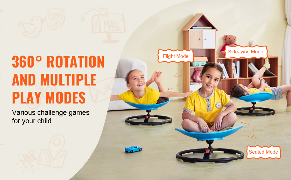 Bestolf Spinning Chair, Kids Swivel Chair, Autistic Kids Sensory Swivel