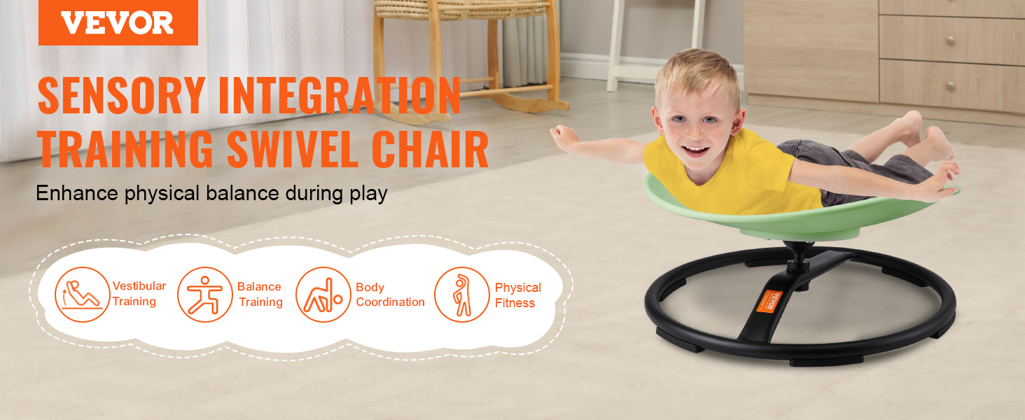 Chaise pivotante sensorielle Aufun, carrousel pour enfants, chaise pivotante pour Chaise pivotante sensorielle Aufun, carrousel pour enfants, chaise pivotante pour