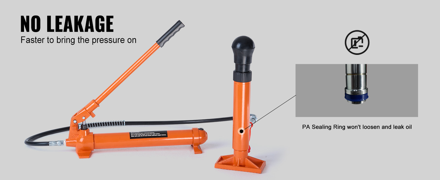 VEVOR 10 Ton Hydraulic Jack Air Pump Lift Ram Body Frame Porta