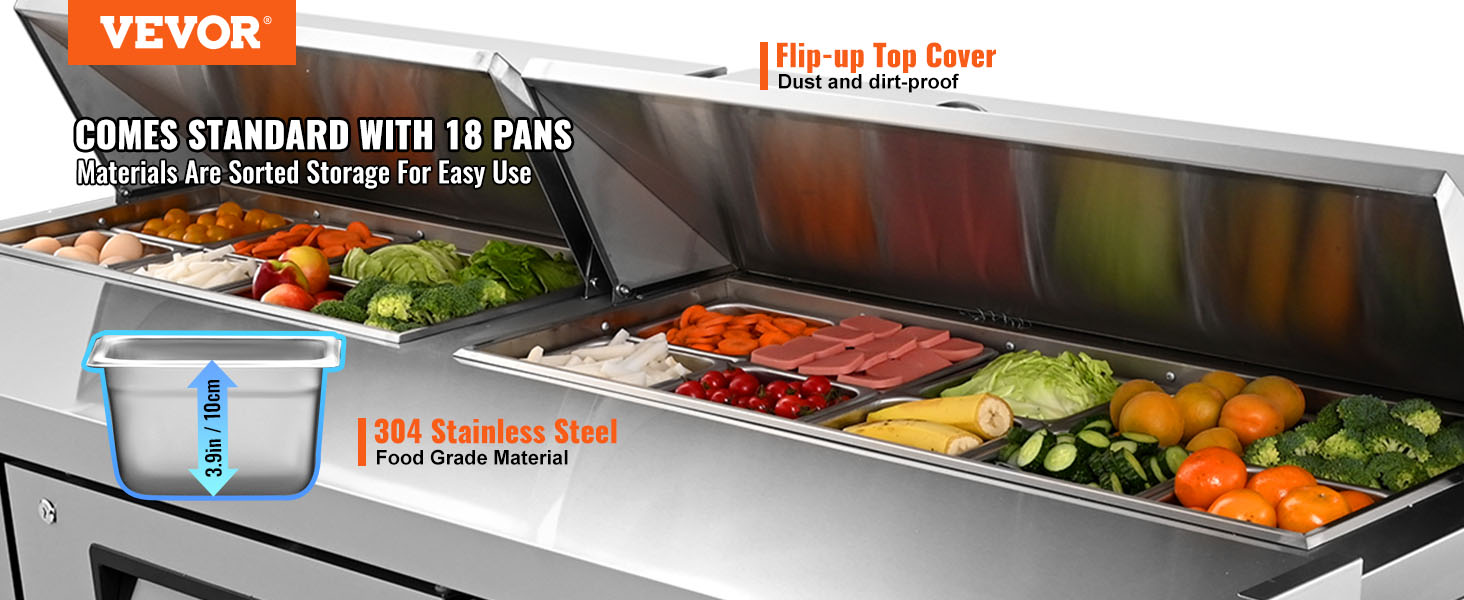 Reviews of Refrigerated Countertop Food Prep Station in 2024 - VEVOR Blog