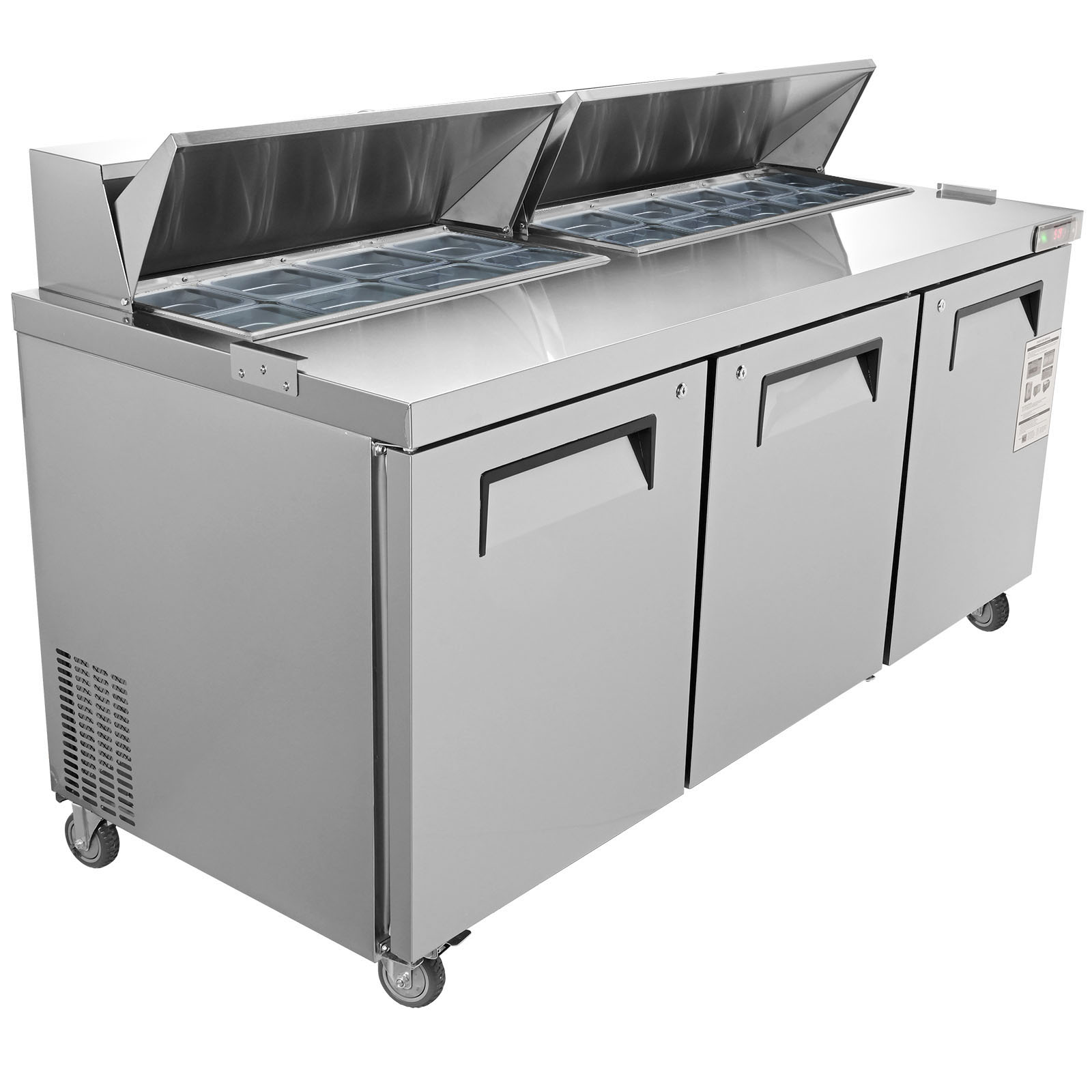 Uimoso 28/48/60/72" Refrigeration Sandwich Salad Prep Table Undercounter Worktop - Picture 71 of 145