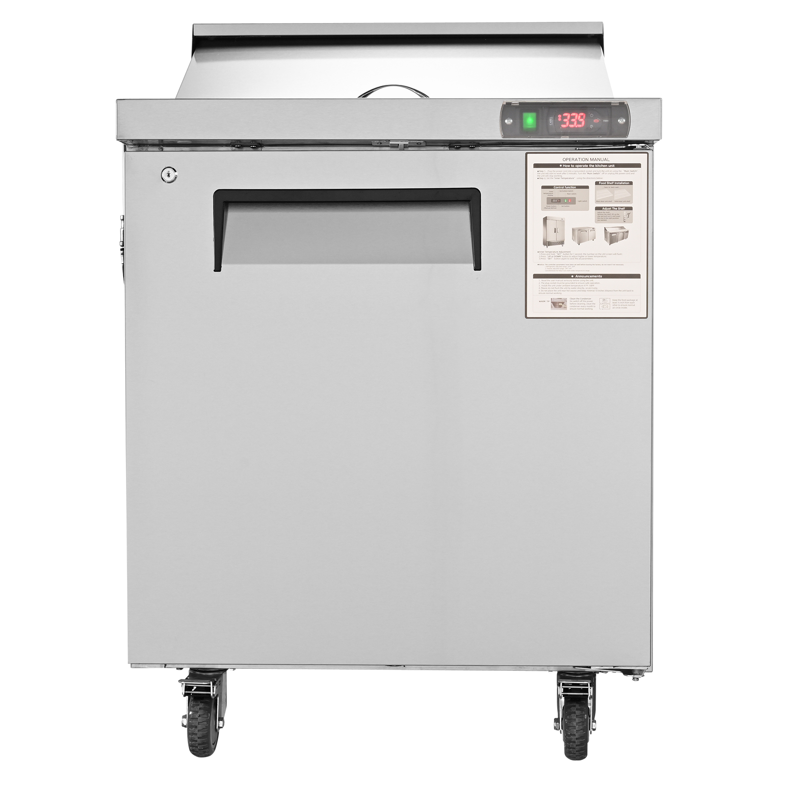 Uimoso 28/48/60/72" Refrigeration Sandwich Salad Prep Table Undercounter Worktop - Picture 17 of 145