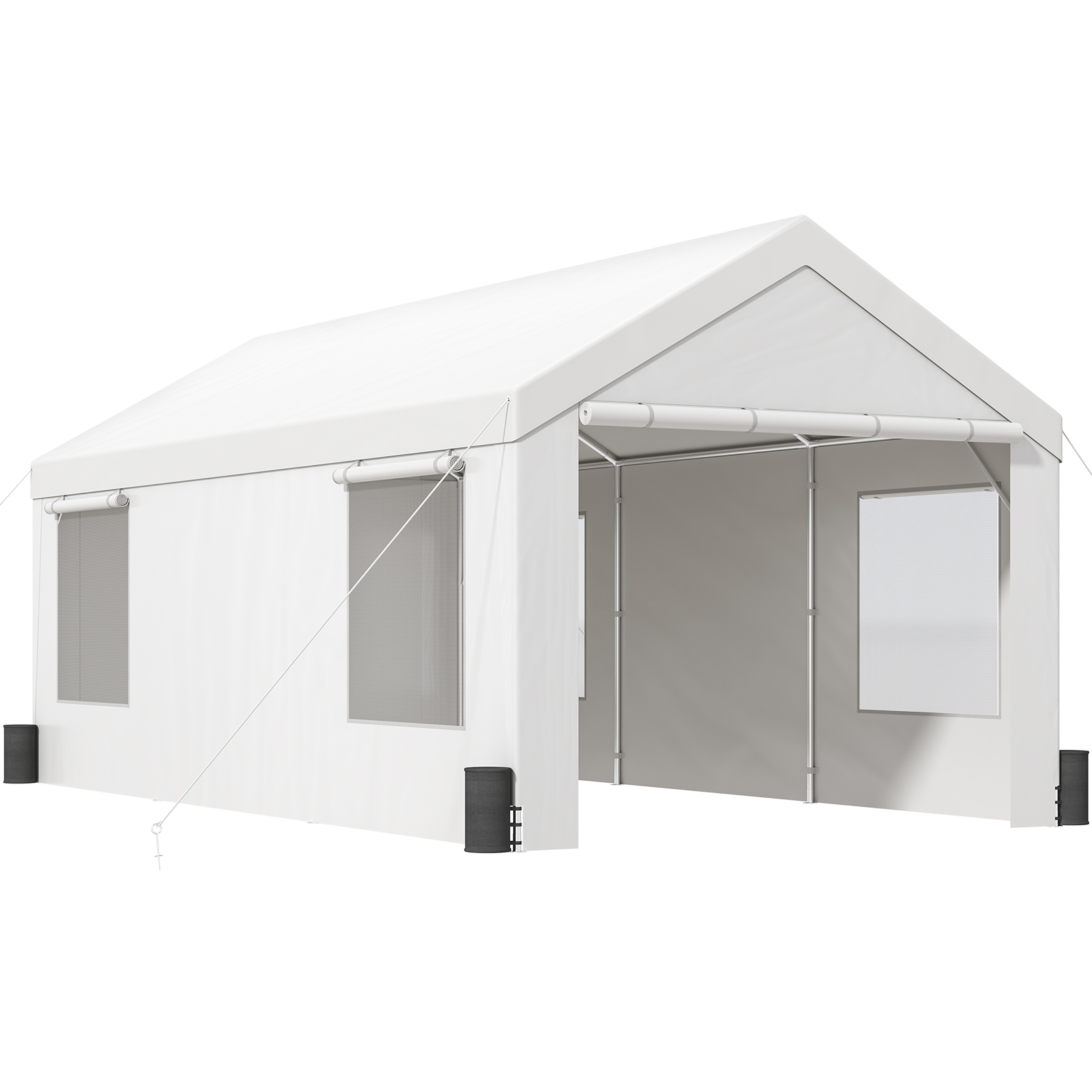Carport Car Canopy Garage Shelter Tent 10/12x20FT 8 Legs Sidewalls&Windows - Picture 45 of 67
