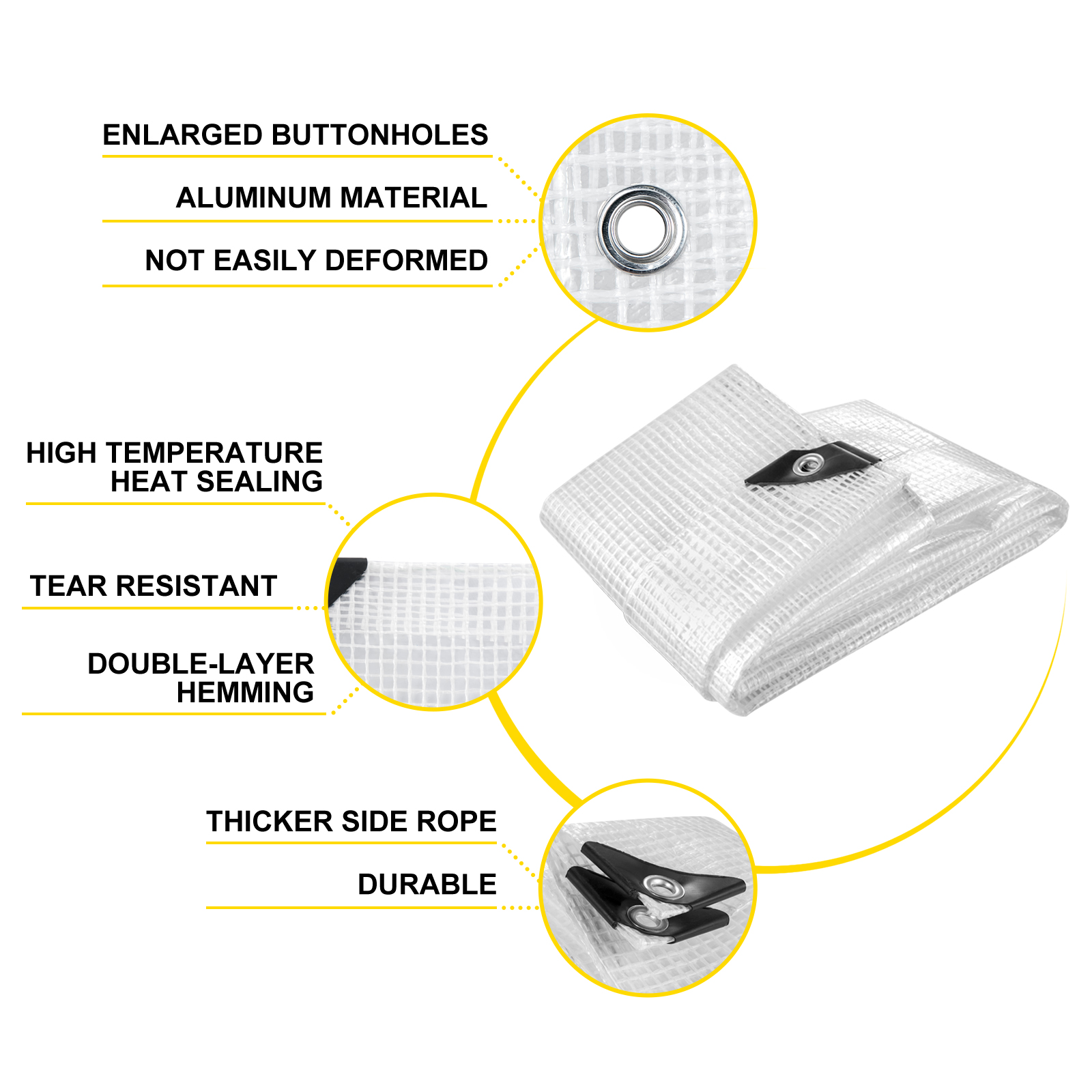 Vevor Nursery Tarps Clear Tarp For Greenhouse 16x20ft Tarps With