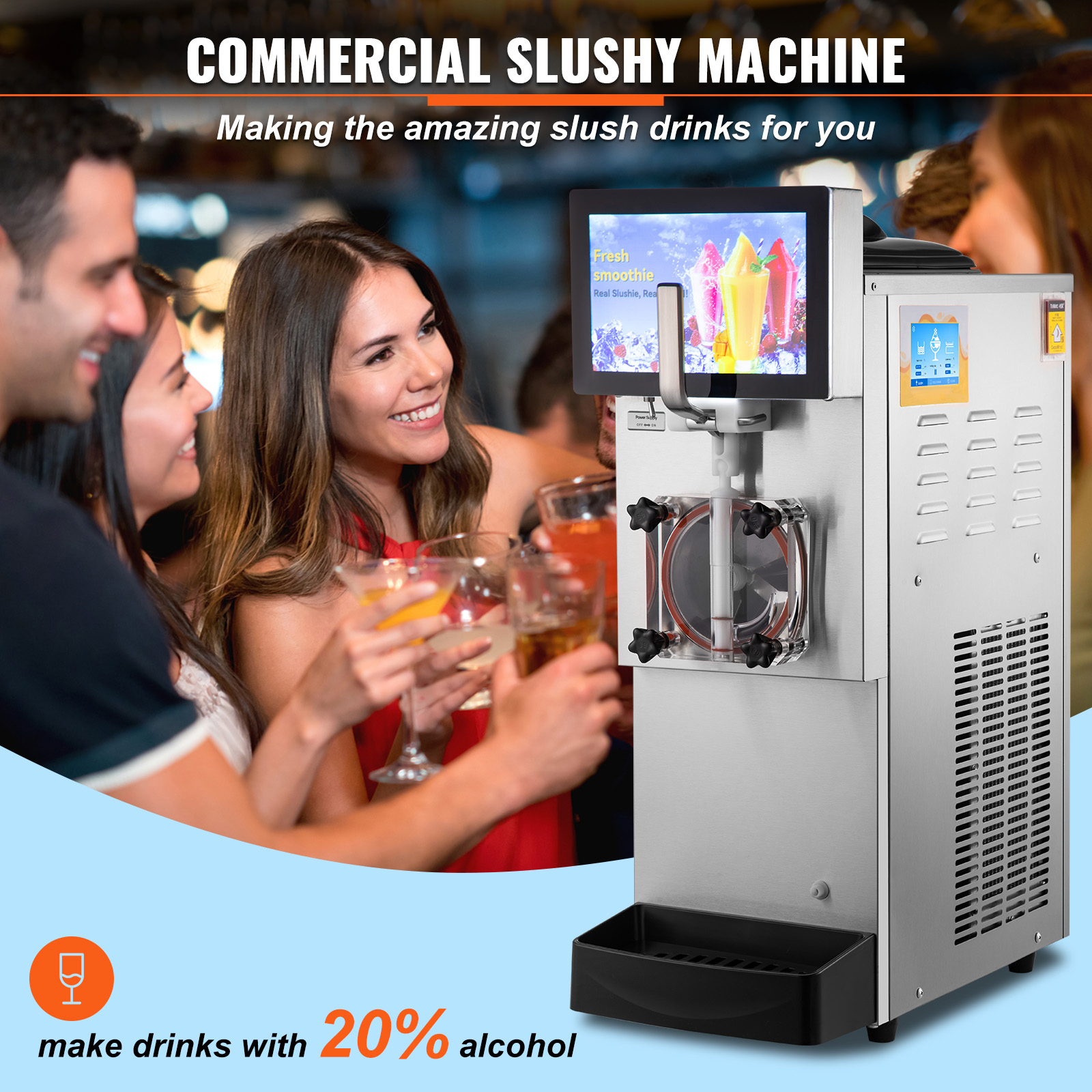 Commercial Slushy Machine Margarita Smoothie Frozen Drink Slushie Ice Maker - Picture 26 of 36