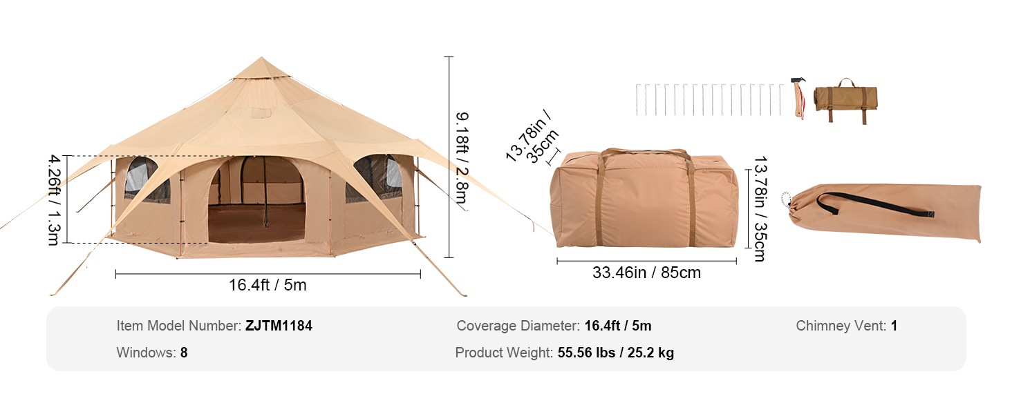 Canvas Bell Tent A100 1.11w