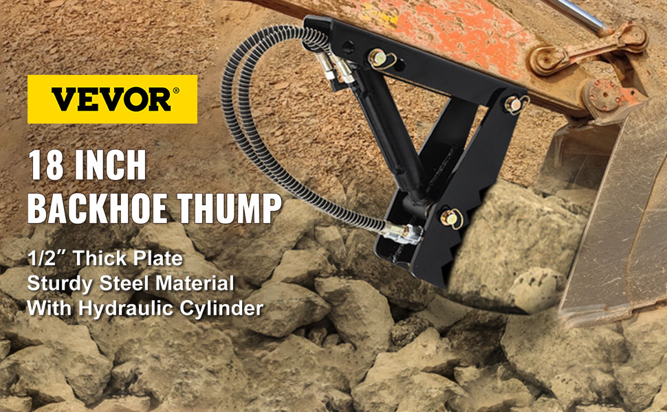 Mophorn 32 inch Backhoe Excavator Thumb Attachments Weld On Adjustable Boom Tractor Excavator 1/2Inch Teeth Thick Steel Plate Assembly 12MM Bolt-On Design 