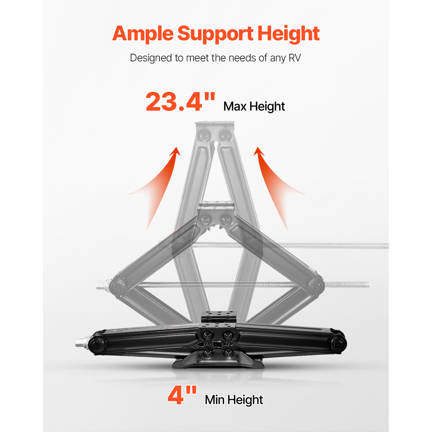 Set2/4 RV Scissor Jacks 5000-9000lbs Camper Trailer Stabilizer Leveling Jack Kit