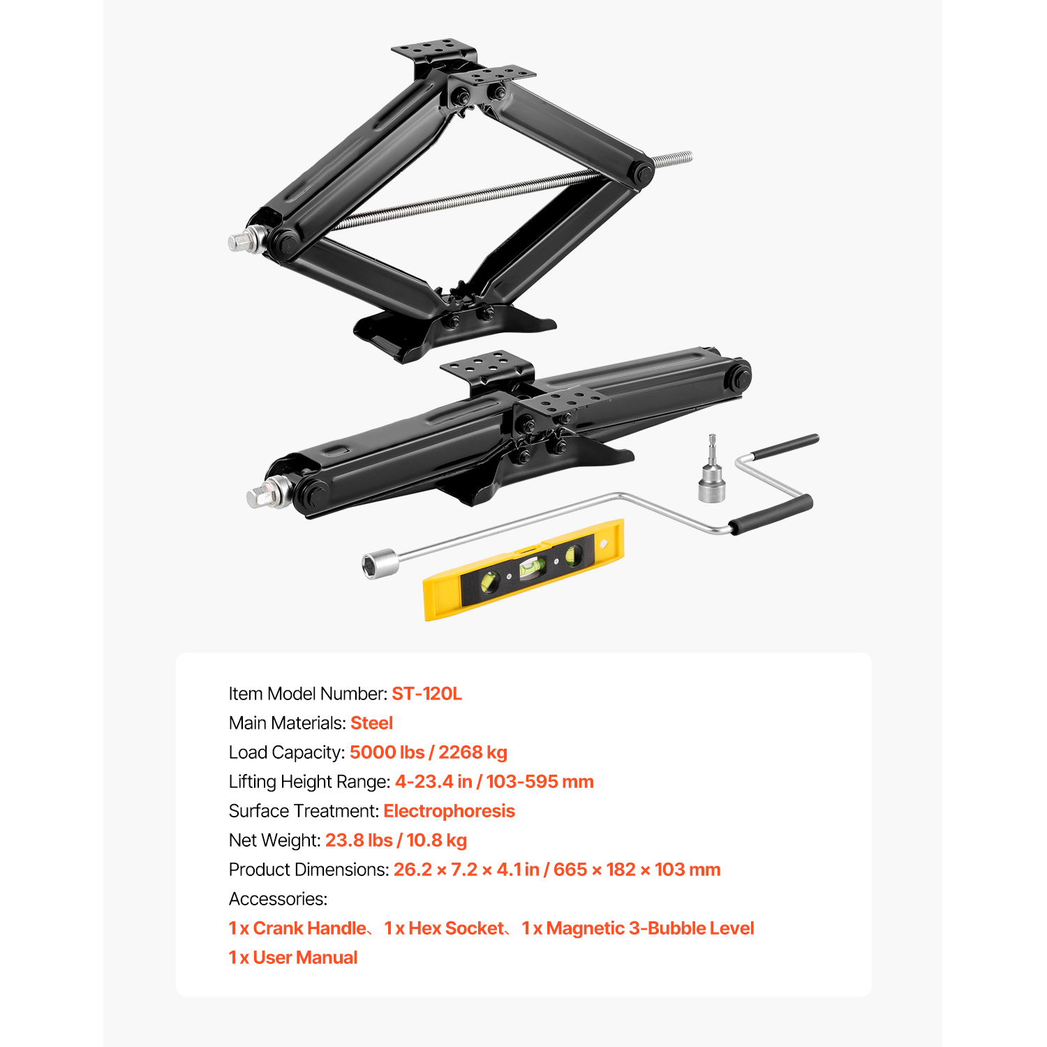 Set2/4 RV Scissor Jacks 5000-9000lbs Camper Trailer Stabilizer Leveling Jack Kit