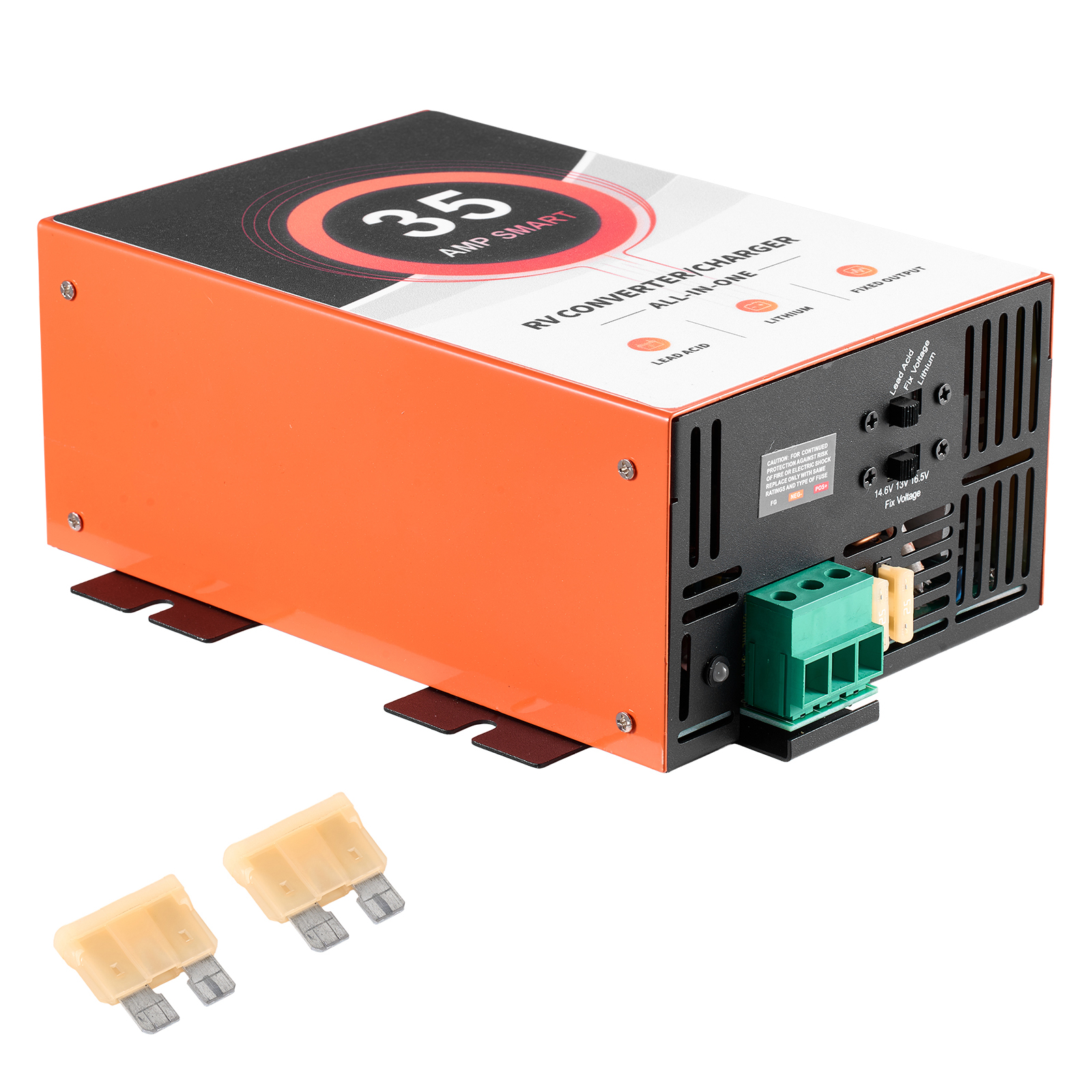 Uimoso RV Power Converter 35-125A 110V AC to 12V DC Battery Charger