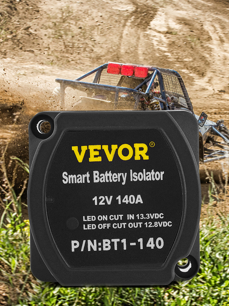 VEVOR 12V 140A Dual Battery Isolator Kit 6mtr for Auxiliary Battery Relay  System