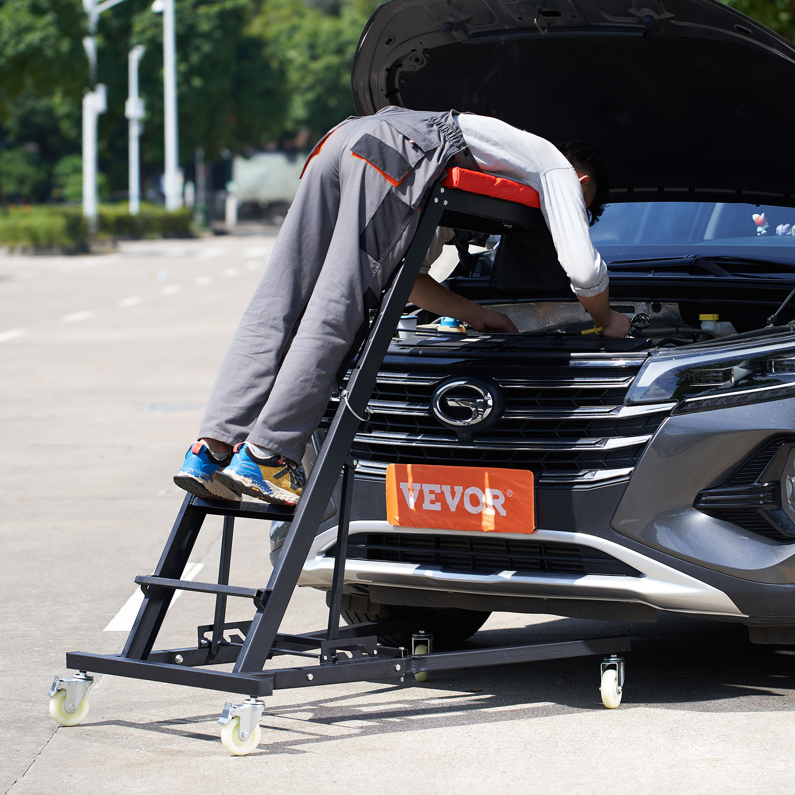 VEVOR Automotive Topside Creeper 400LBS Adjustable Height Movable with 4 Wheels - Picture 10 of 50