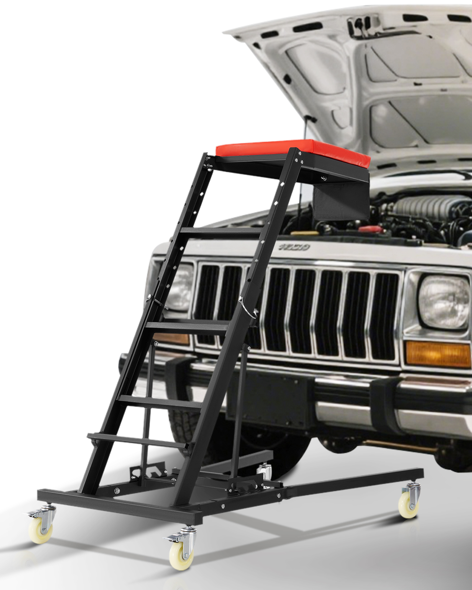 VEVOR Automotive Topside Creeper 400LBS Adjustable Height Movable with 4 Wheels - Picture 3 of 50