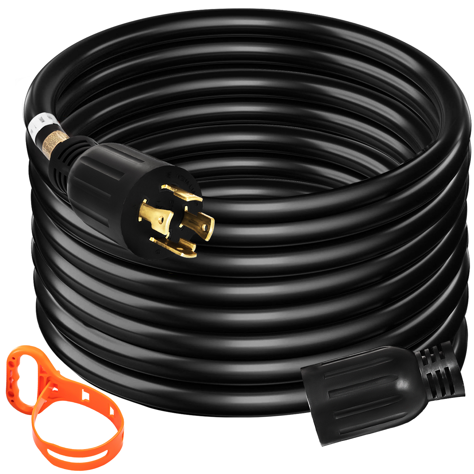 L14-30 Extension Cord 20 ft 4-Prong Outdoor Rated 125/250V 10 AWG 30A 