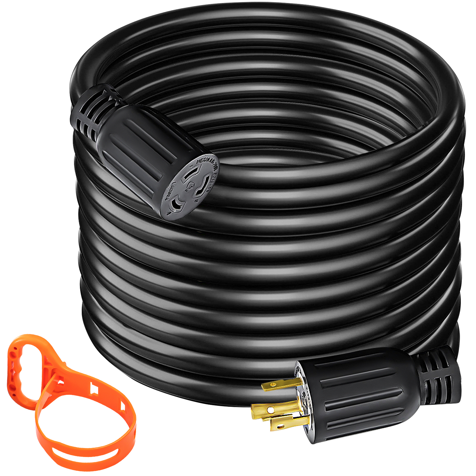 AC Works 10ft 30Amp 3-Prong Dryer Extension Cord with Anti-Weather Super Heavy