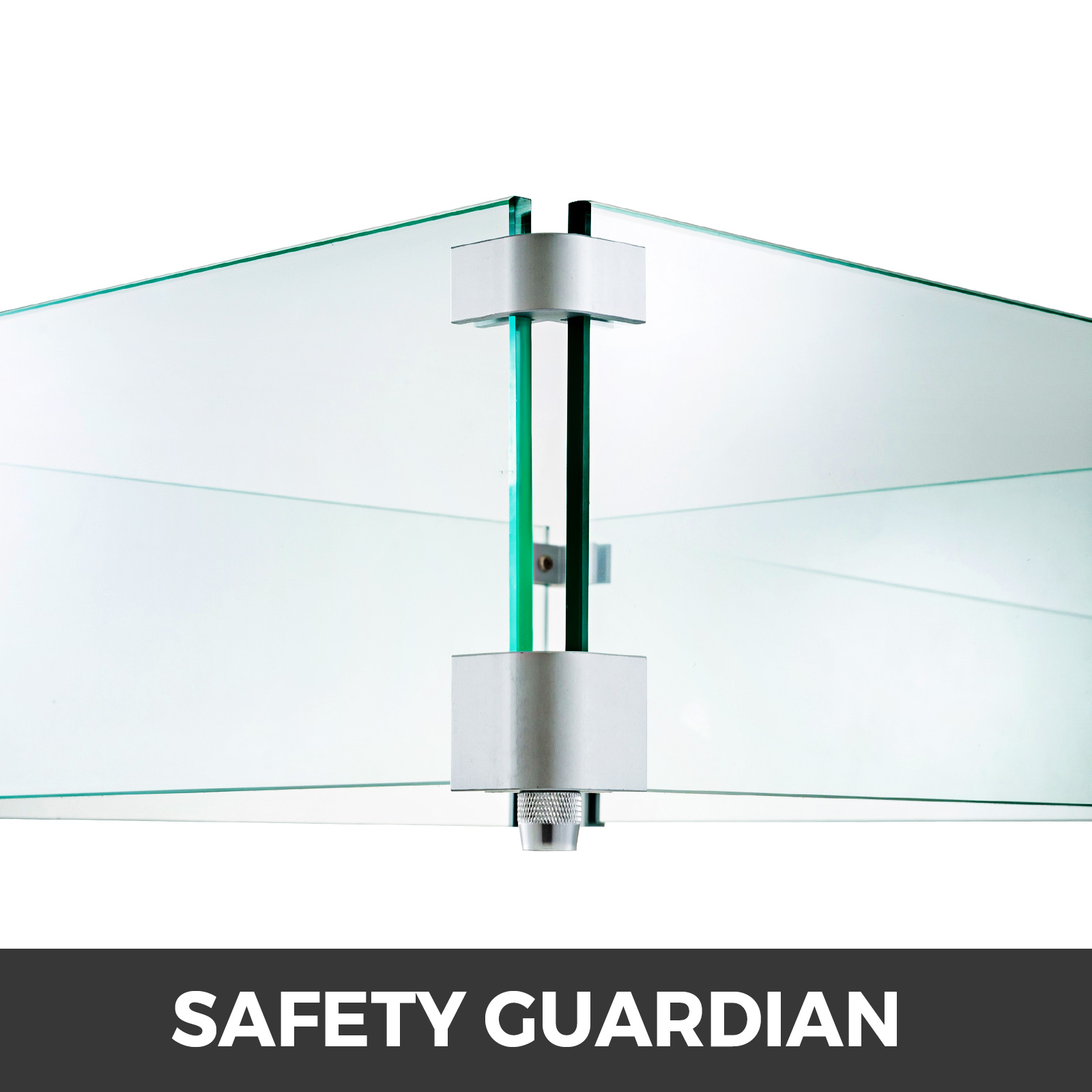VEVOR Fire Pit Wind Guard 21 x 21 x 6 Inch Glass Flame Guard, Rectangle 5/16 Inch Thickness Glass Wind Guard Fence with Non-Slip Feet Clear Tempered Glass, for Propane, Gas, Fire Pits Pan/Table