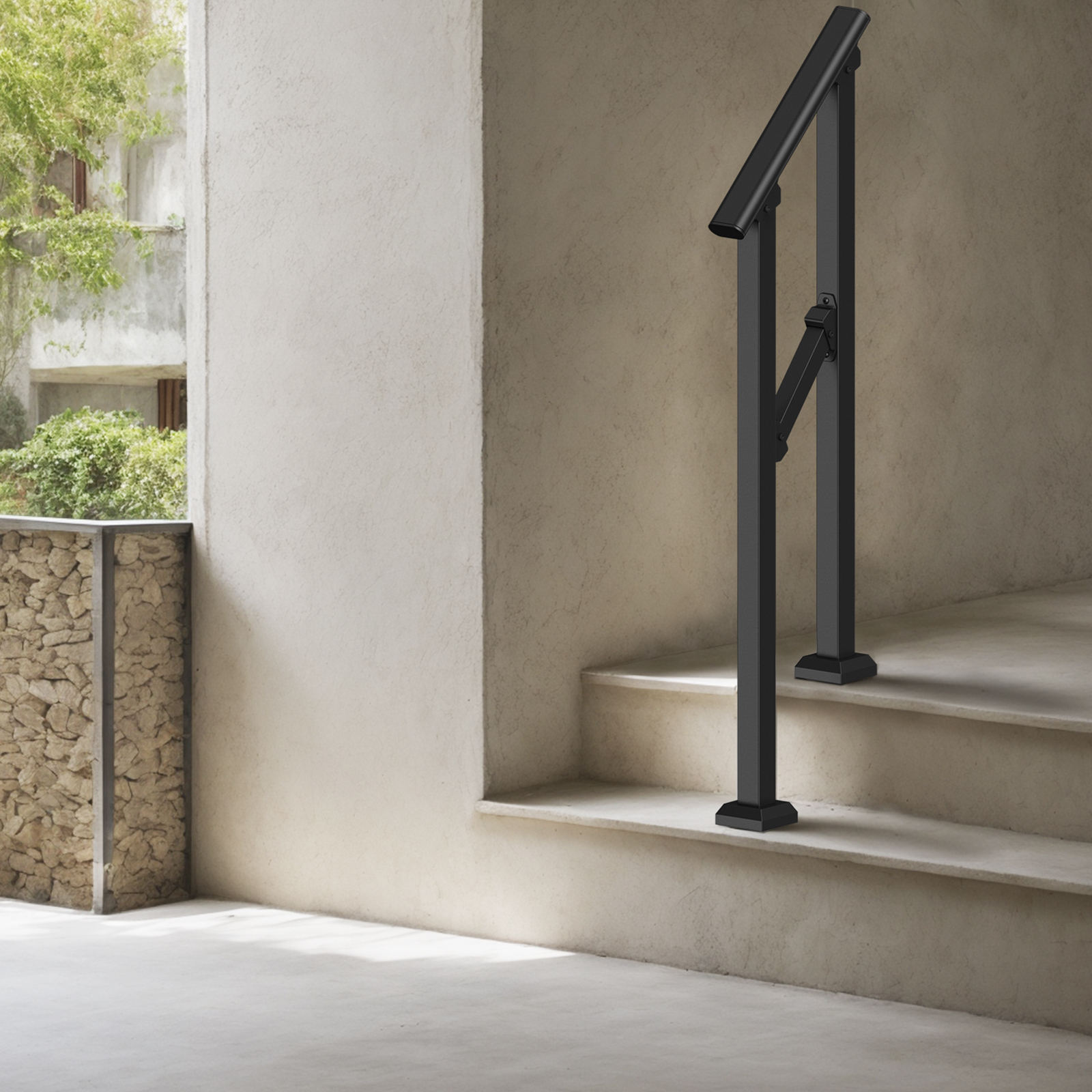 Uimoso 1/3//4/5/6 Step Handrails for Outdoor Porch Deck Stair Railing