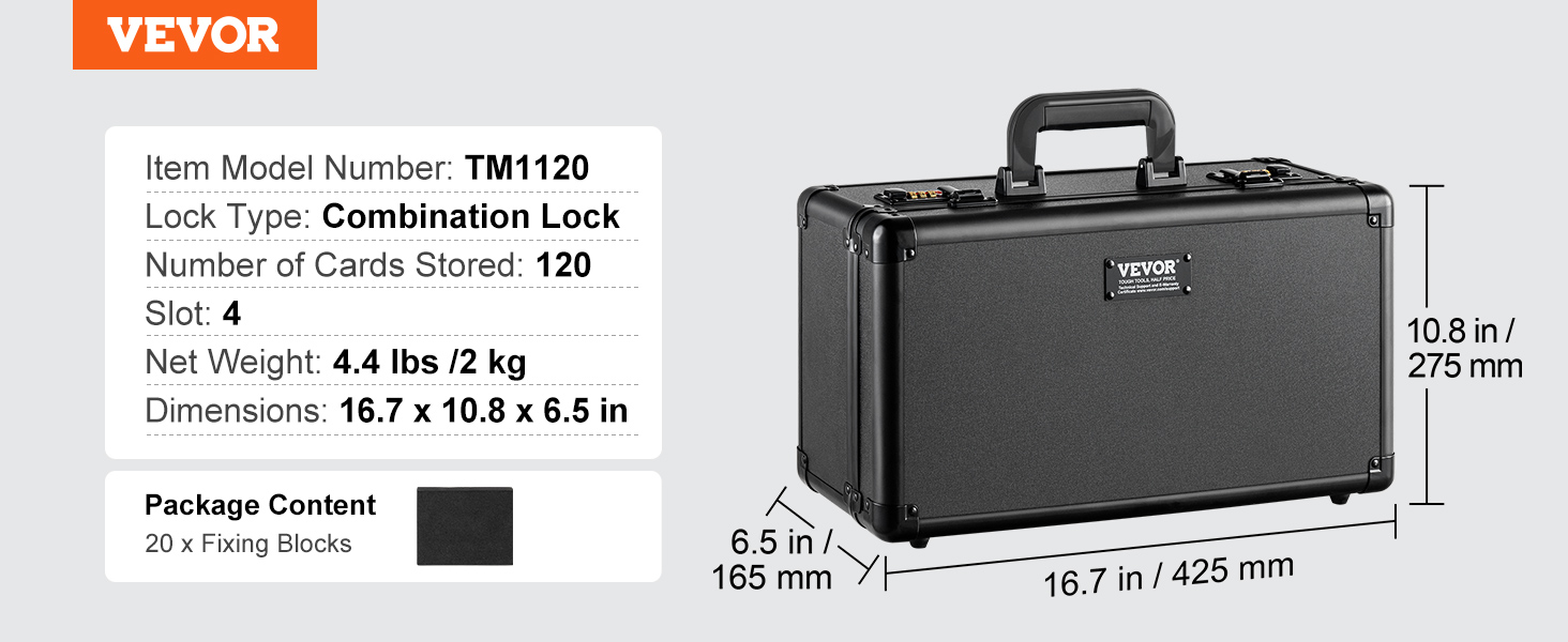 Boîte de rangement, carte gradée, 120