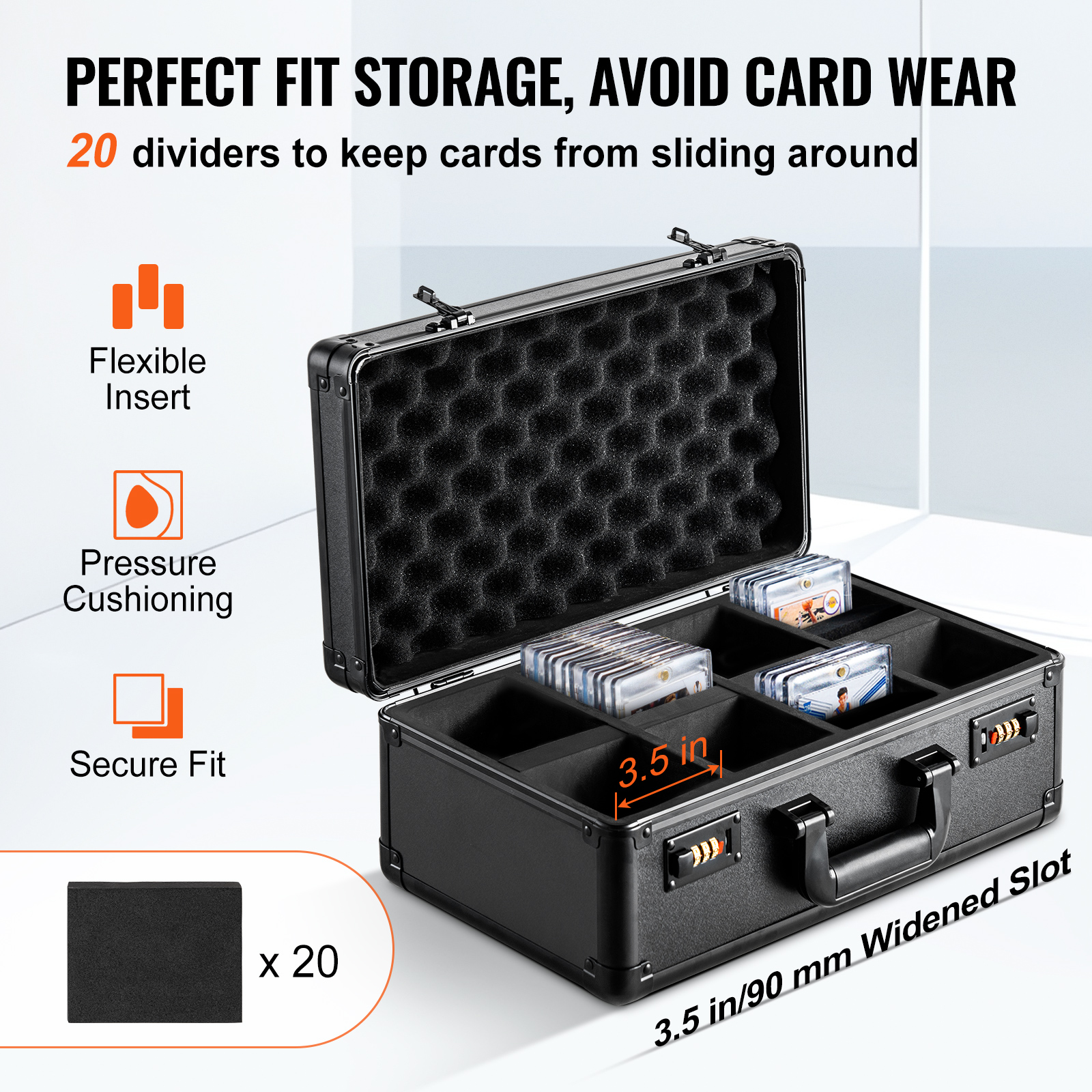 VEVOR 96-162 PSA Graded Card Storage Box Sports Card Holder Case Key/Coded Lock - Picture 41 of 62