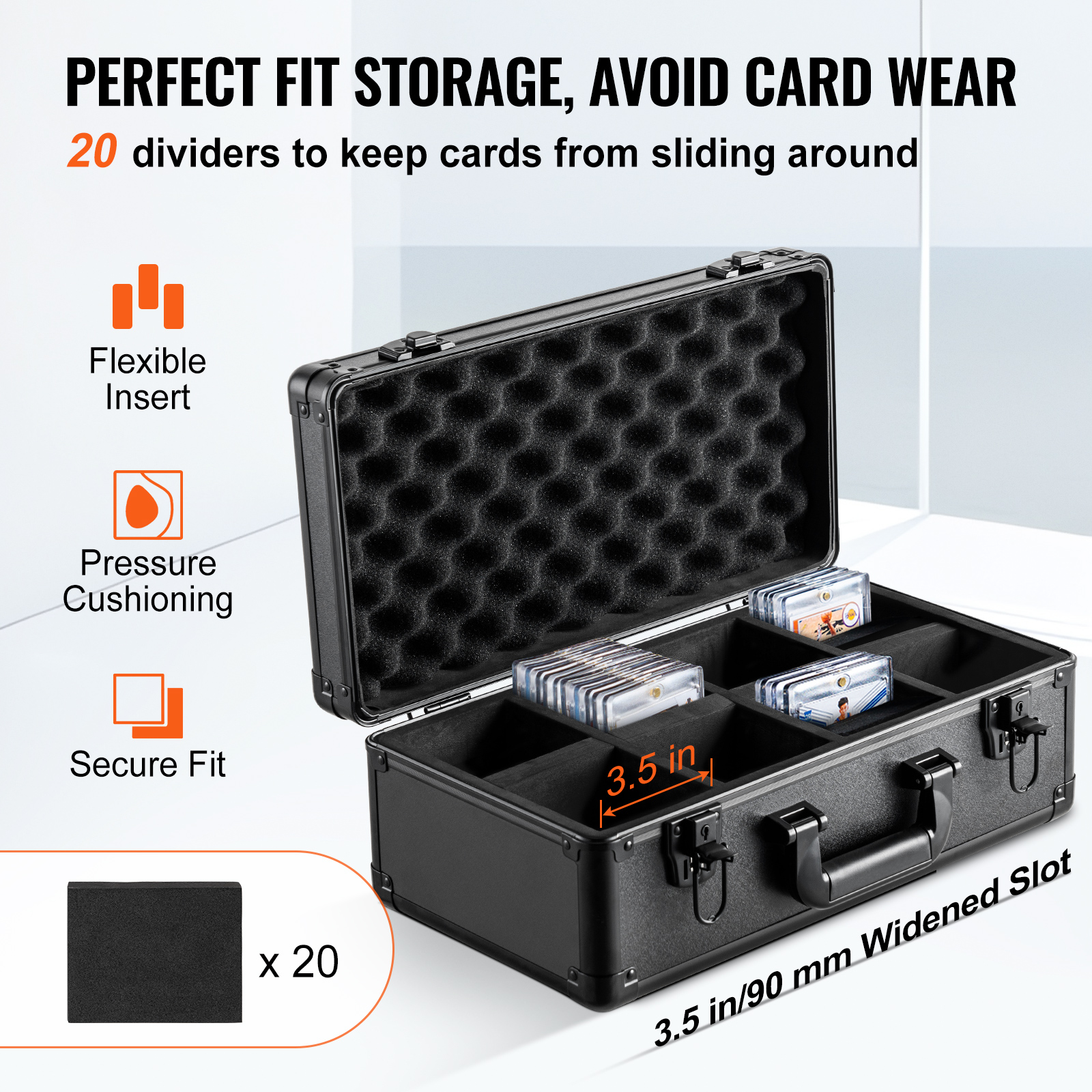 VEVOR 96-162 PSA Graded Card Storage Box Sports Card Holder Case Key/Coded Lock - Picture 17 of 62