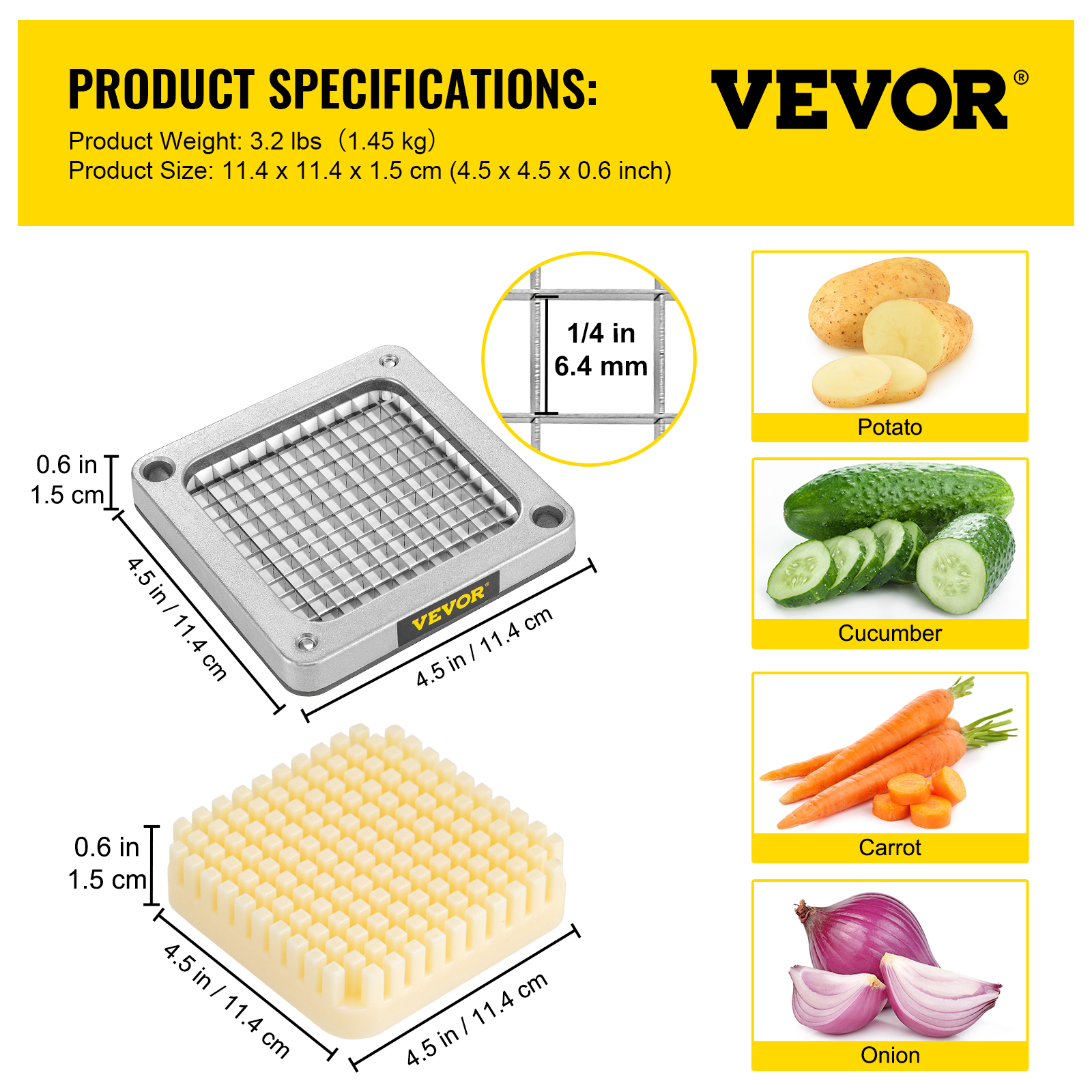 French Fry Cutter Blade 1/4'' Cut — Libertyware