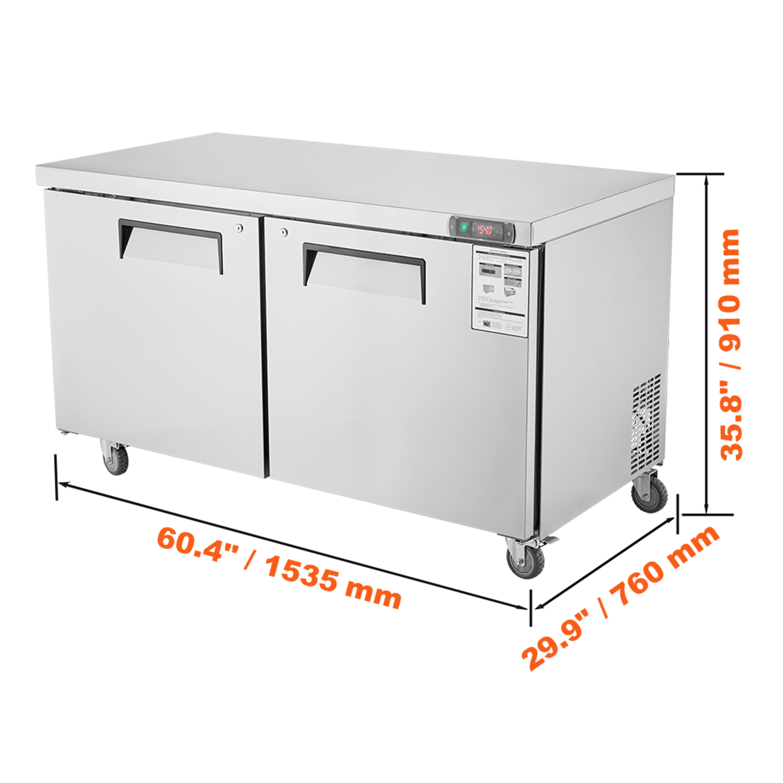 Uimoso 28/48/60/72" Refrigeration Sandwich Salad Prep Table Undercounter Worktop - Picture 129 of 145