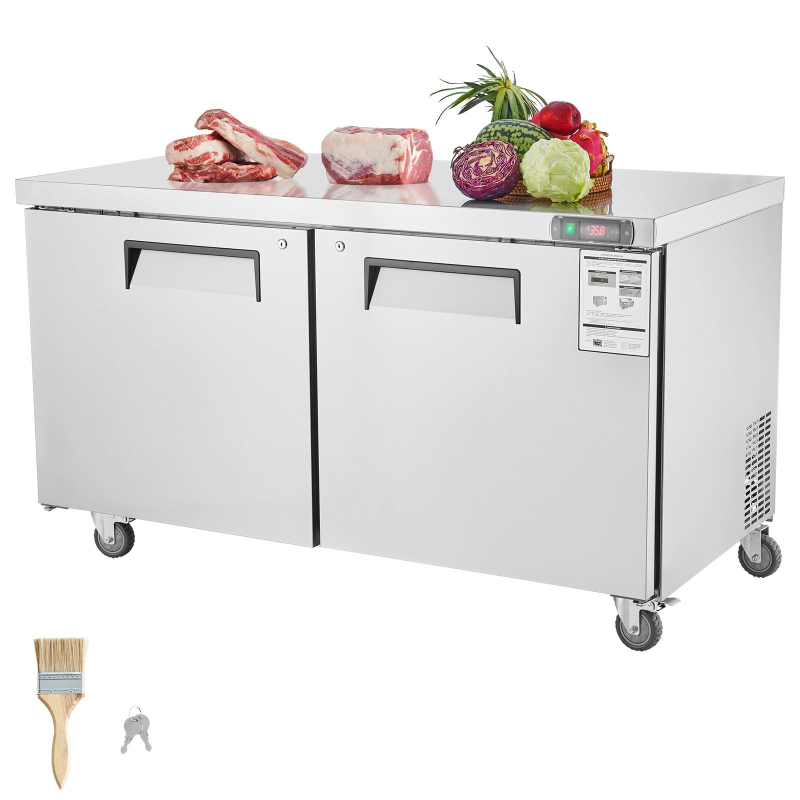 Uimoso 28/48/60/72" Refrigeration Sandwich Salad Prep Table Undercounter Worktop - Picture 130 of 145