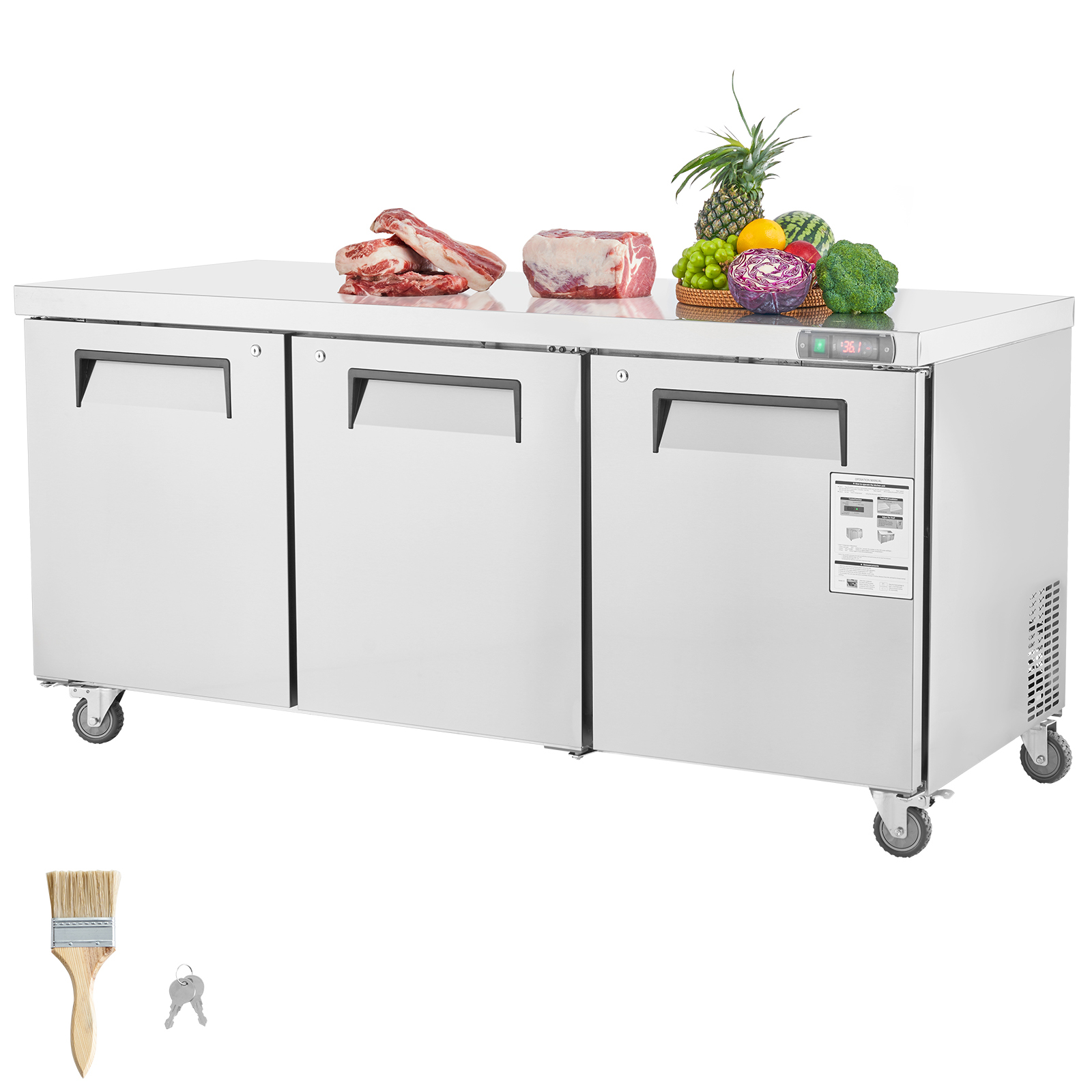 Uimoso 28/48/60/72" Refrigeration Sandwich Salad Prep Table Undercounter Worktop - Picture 142 of 145