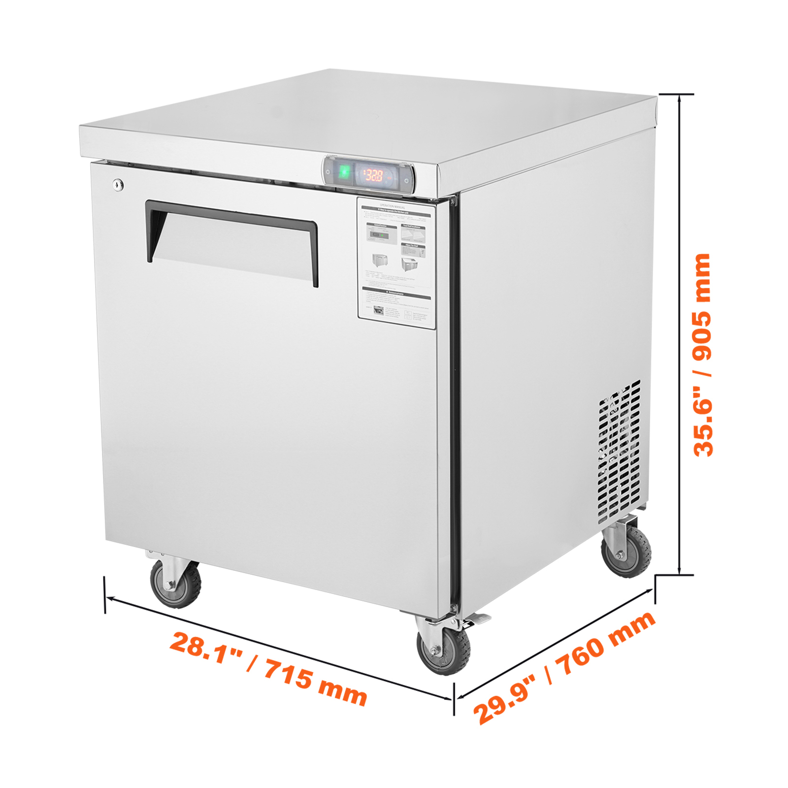 Uimoso 28/48/60/72" Refrigeration Sandwich Salad Prep Table Undercounter Worktop - Picture 93 of 145