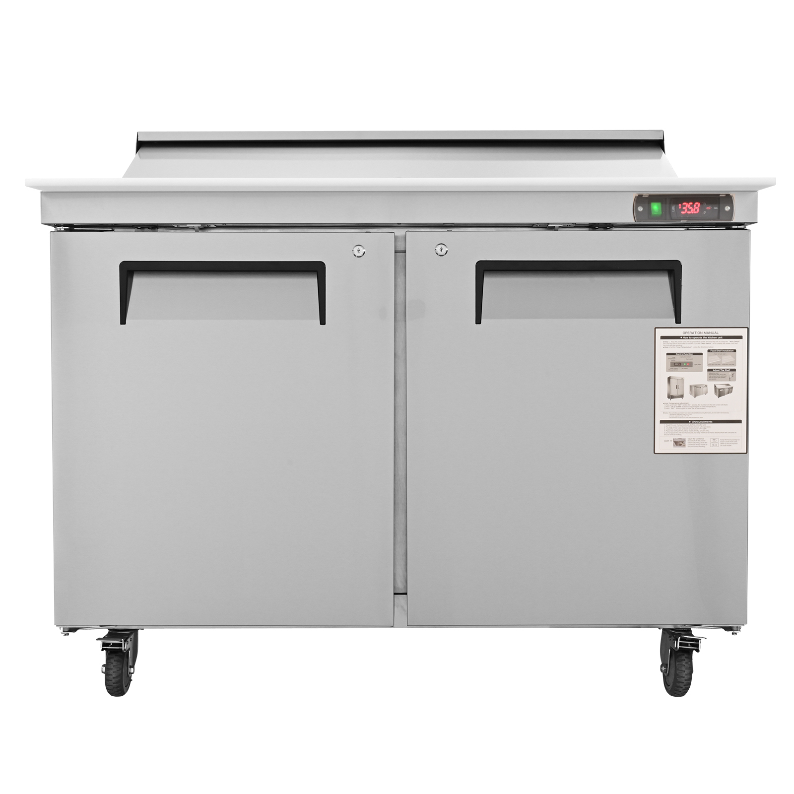 Uimoso 28/48/60/72" Refrigeration Sandwich Salad Prep Table Undercounter Worktop - Picture 39 of 145