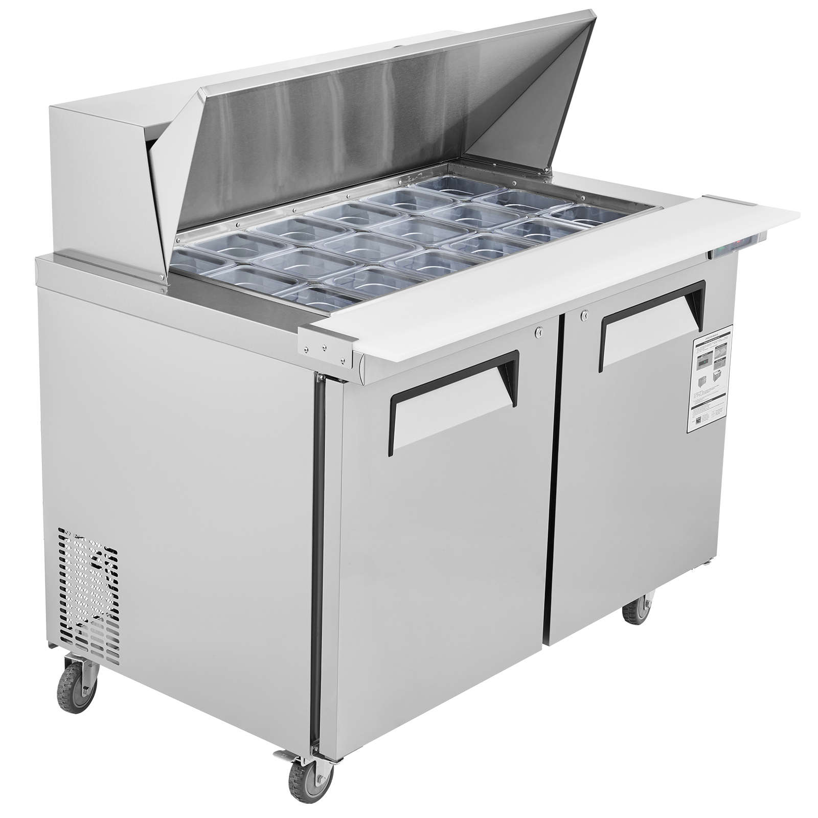 Uimoso 28/48/60/72" Refrigeration Sandwich Salad Prep Table Undercounter Worktop - Picture 51 of 145