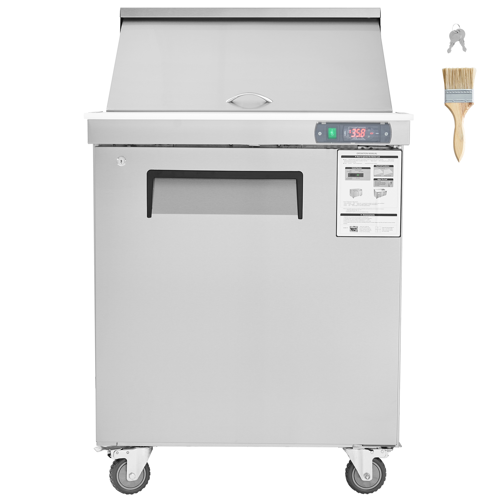 Uimoso 28/48/60/72" Refrigeration Sandwich Salad Prep Table Undercounter Worktop - Picture 18 of 145