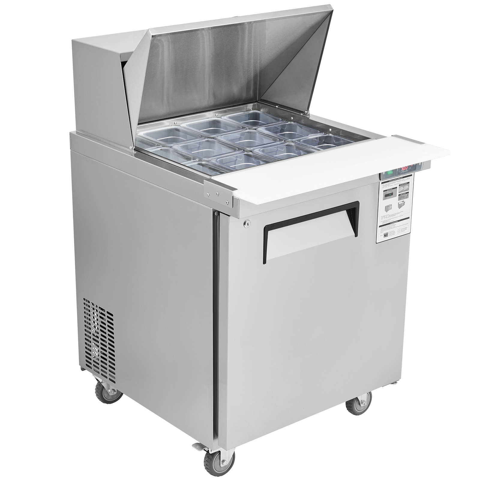 Uimoso 28/48/60/72" Refrigeration Sandwich Salad Prep Table Undercounter Worktop - Picture 29 of 145