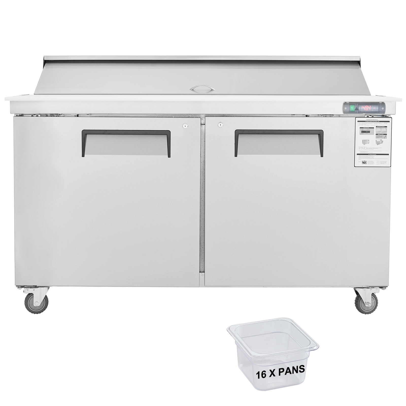 Uimoso 28/48/60/72" Refrigeration Sandwich Salad Prep Table Undercounter Worktop - Picture 52 of 145
