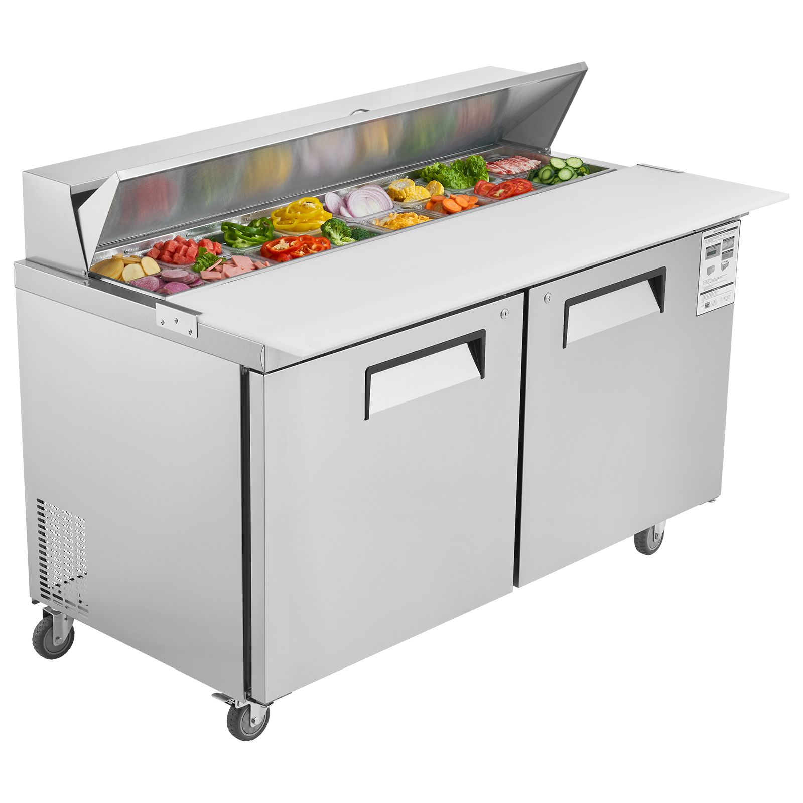Uimoso 28/48/60/72" Refrigeration Sandwich Salad Prep Table Undercounter Worktop - Picture 63 of 145