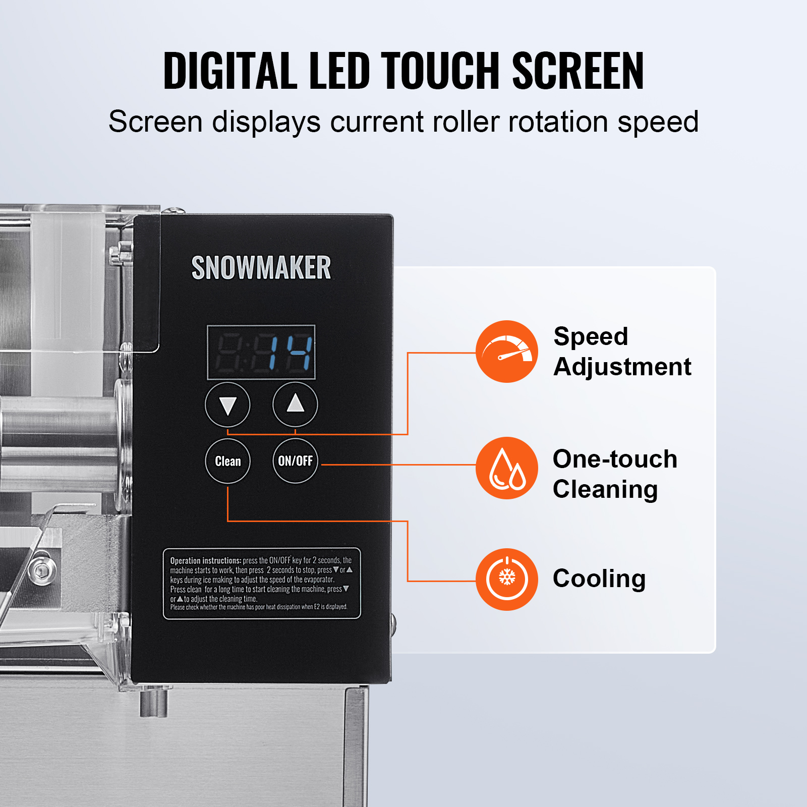 Commercial Snowflake Ice Machine 80-260KG/24H Snow Ice Cream Cone Slushy Maker