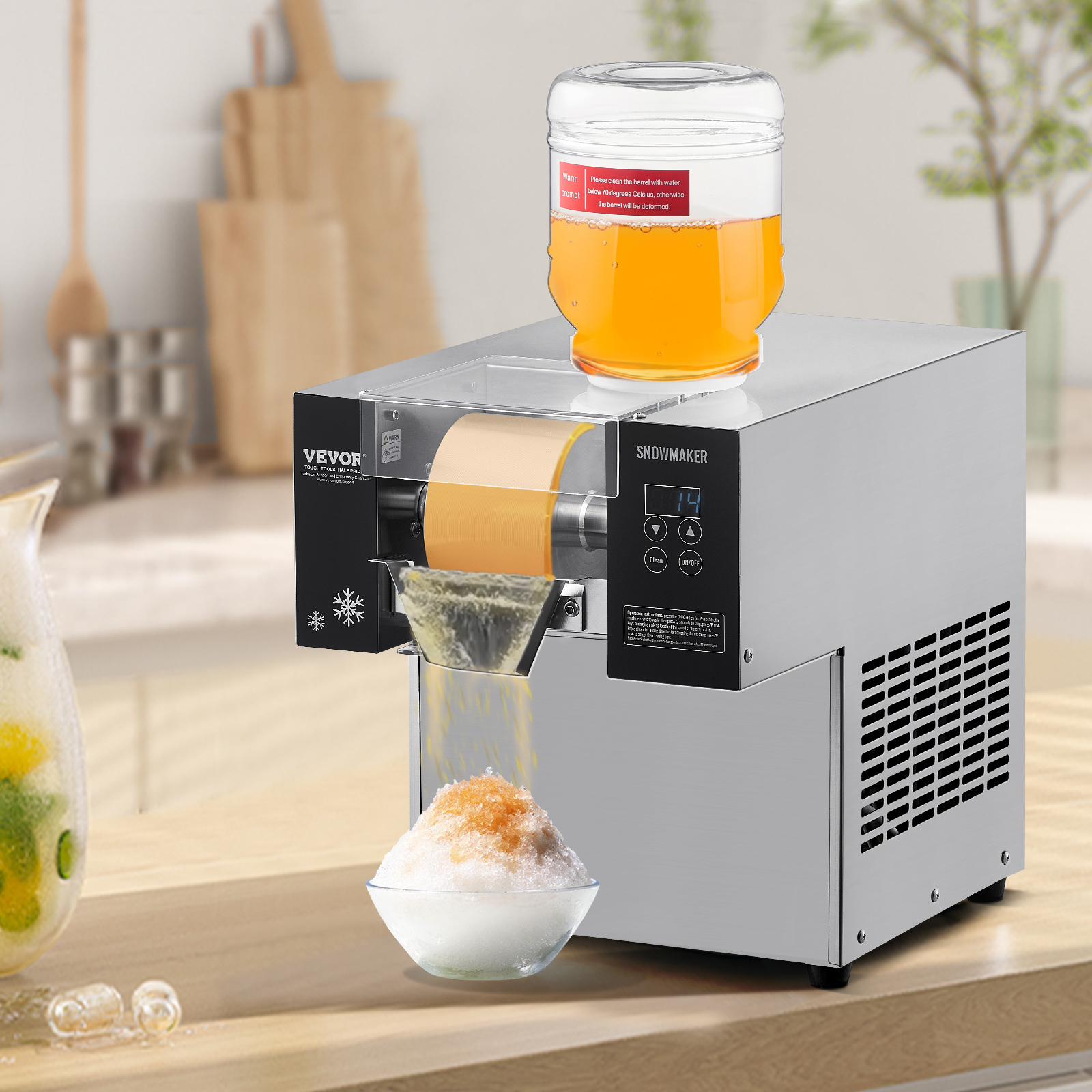 VEVOR Commercial Snowflake Ice Machine 176-573LBS/24H Snow Ice Cone Slushy Maker