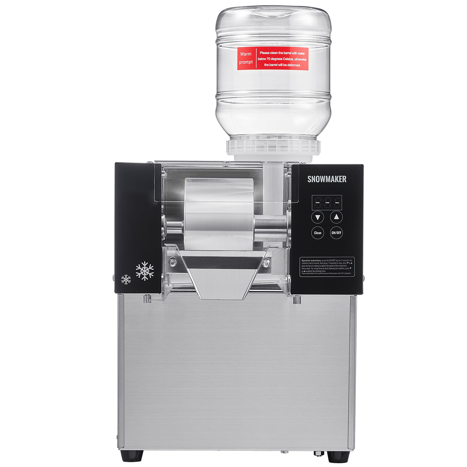 Commercial Snowflake Ice Machine 80-260KG/24H Snow Ice Cream Cone Slushy Maker