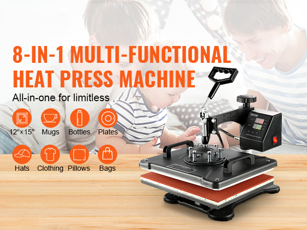 Hitzepresse Transferpresse 30x38cm 8 in 1 Tumbler Presse T-Shirts Rosa Hitzepresse Transferpresse 30x38cm 8 in 1 Tumbler Presse T-Shirts Rosa