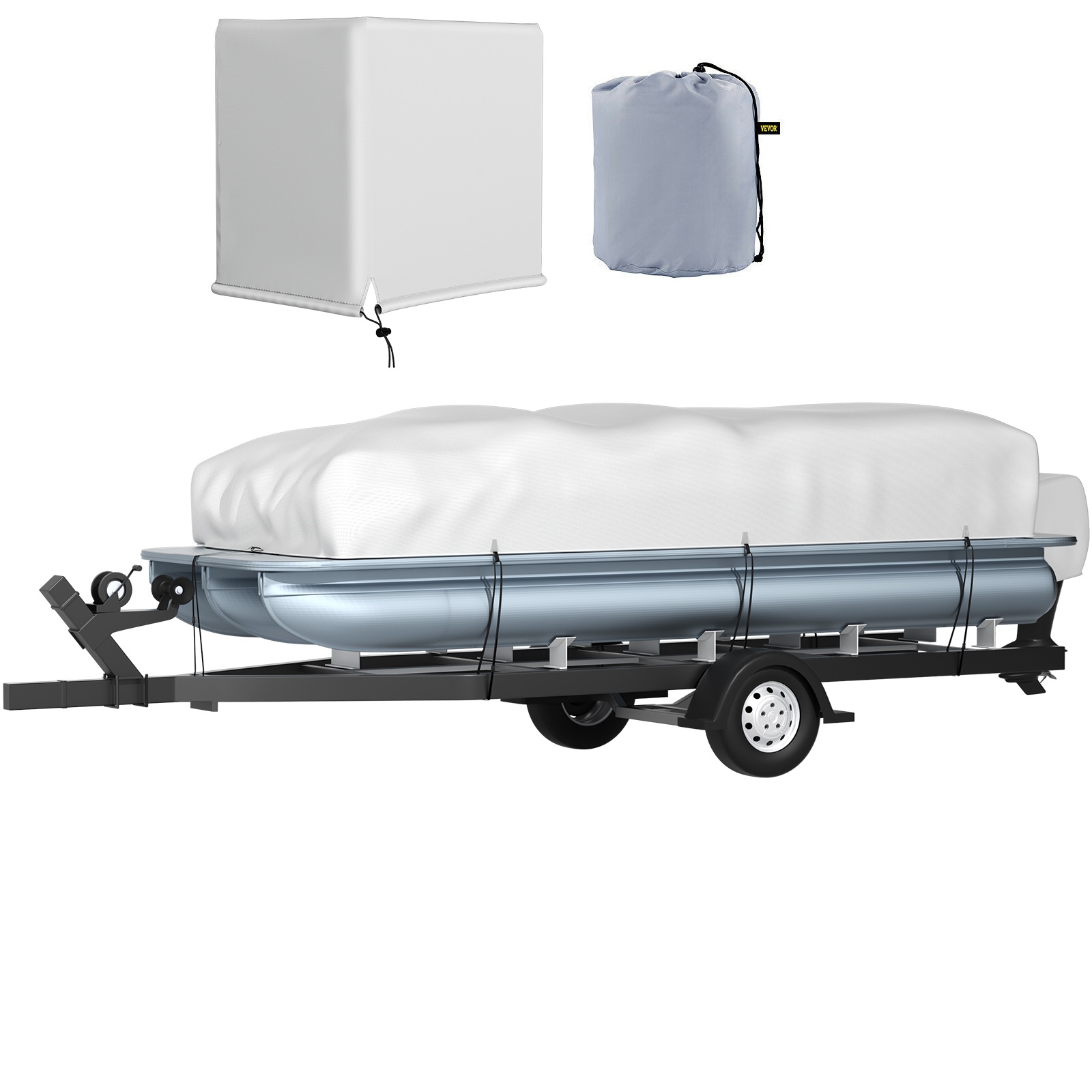 VEVOR Pontoon Boat Cover, Fit for 25'-28' Boat, Heavy Duty 600D