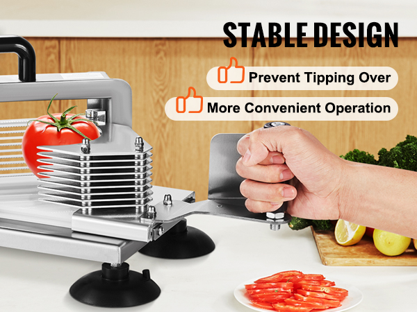 VEVOR Commercial Tomato Slicer, 1/4 inch Tomato Cutter Slicer ...