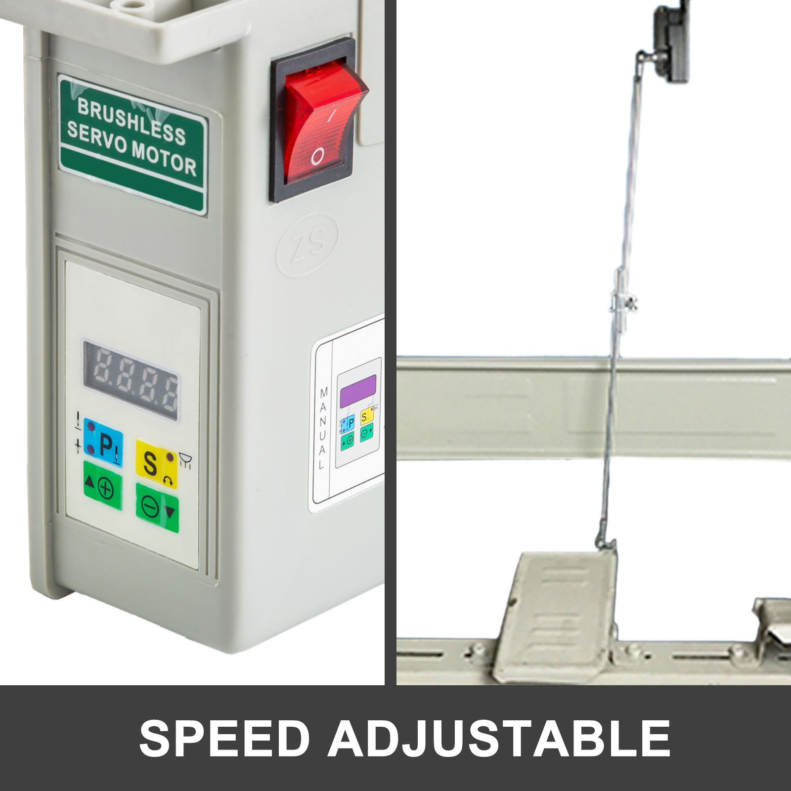 VEVOR 220V 600W Sewing Machine Servo Motor Max Speed 4500RPM Energy